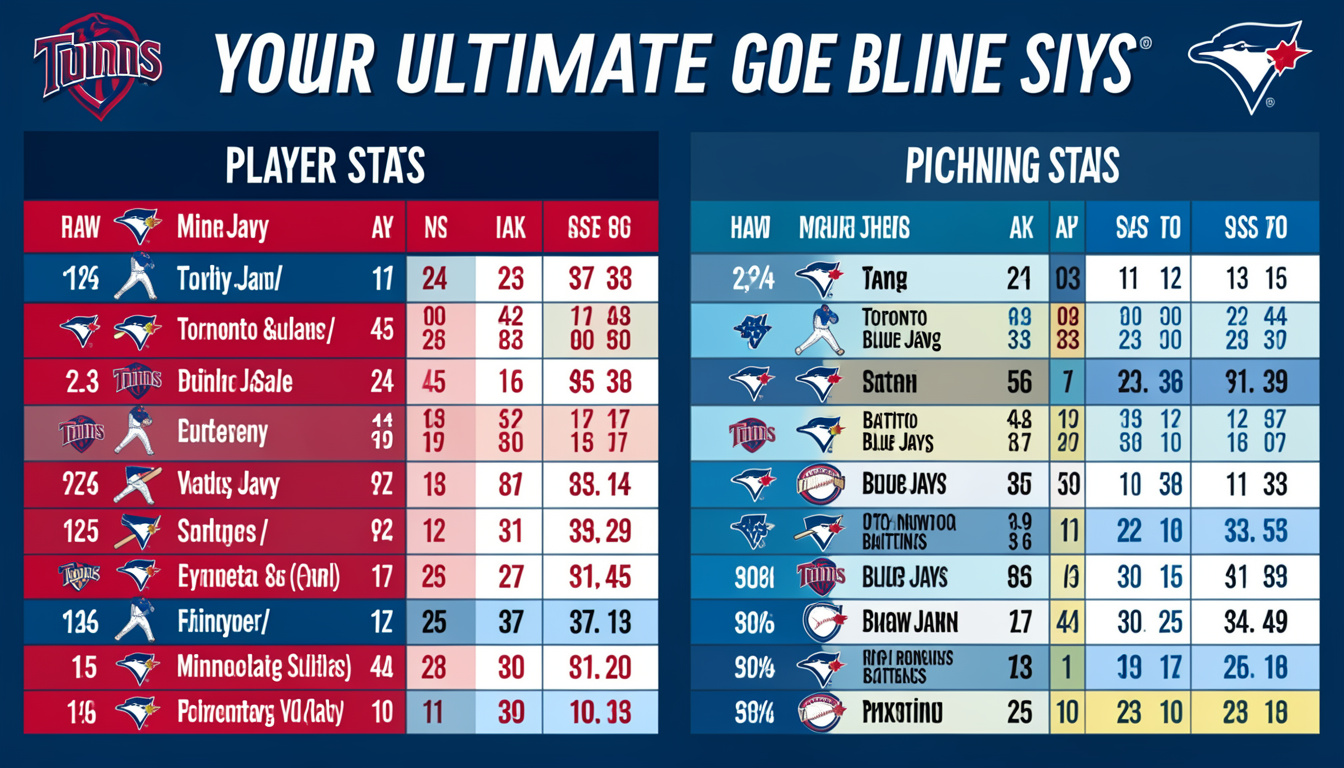 minnesota twins vs toronto blue jays match player stats