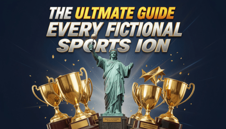 Fictional Sports Icon with a Statue